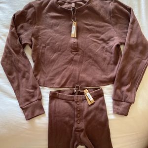 SKIMS WAFFLE SET NWT